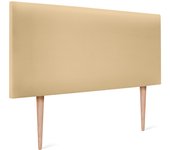 Dhome cabecero de polipiel liso 105x105cm con patas camas 105 - vainilla