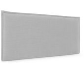 Dhome cabecero de lino natural liso con ribete 110x50cm camas 105 - gris claro