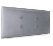Dhome cabecero de polipiel con 2 hileras de botones 105x50cm camas 105 - plata