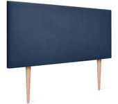 Dhome cabecero de tela aqualine liso 95x105cm con patas camas 90 - azul