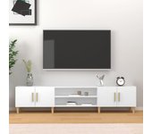 Mueble para tv | mueble de salón | mesa de tv madera contrachapada blanco 180x31,5x40 cm cfw96137