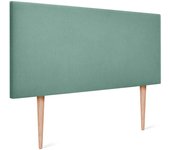 Dhome cabecero de tela aqualine liso 110x105cm con patas camas 105 - verde agua