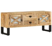 Mueble para tv | mueble de salón | mesa de tv de madera maciza de mango rugosa 110x30x45 cm cfw52773