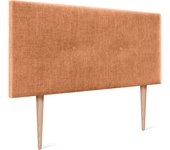 Dhome cabecero de lana natural con botones 105x105cm con patas camas 105 - naranja