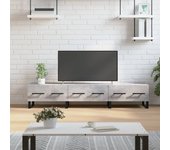 Mueble para tv | mueble de salón | mesa de tv madera de ingeniería gris hormigón 150x36x30 cm cfw10376