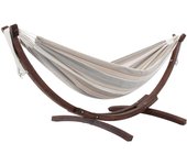 Vivere hamaca doble sunbrella® con soporte de pino macizo (260 cm) - dove