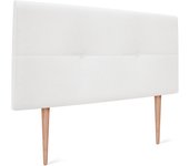 Dhome cabecero de tela aqualine con botones 105x105cm con patas camas 105 - blanco