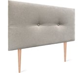 Dhome cabecero de tela aqualine con botones 105x105cm con patas camas 105 - beige