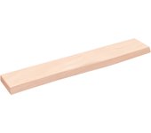 Estante de pared 60x10x2 cm madera maciza de roble sin tratar