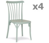 Silla bar-cafeteria apilable verde nilo - lote 4 uds