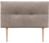 Dhome cabecero de tela aqualine con botones 105x105cm con patas camas 105 - tierra