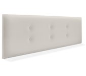 Dhome cabecero de polipiel con 2 hileras de botones 145x50cm camas 135/140 - blanco hueso