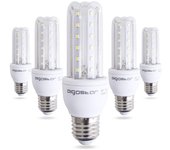 9 w bombilla led b5 t3 3u, e27, 360, 6400k, pack de 5, aigostar