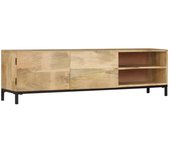 Mueble para tv | mueble de salón | mesa de tv madera maciza de mango 145x30x41 cm cfw61062
