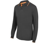 Polo bicolor raya manga larga serie 105515