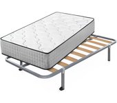 Colchón viscoelástico top dream + somier hades con 4 patas cuadradas de 25 cm | medidas: 105x200 cm