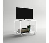 Carrito tv 55x30x40 mueble en metacrilato transparente