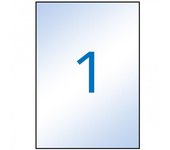 Etiquetas permanentes transparentes 210 x 297 mm - 10 hojas apli