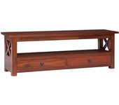 Mueble de tv | mueble de salón | mesa de tv madera maciza de caoba marrón 115x30x40 cm cfw50000