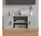 Mueble para tv | mueble de salón | mesa de tv contrachapada gris hormigón 100x35x40 cm cfw87186