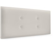Dhome cabecero de polipiel con 2 hileras de botones 105x50cm camas 105 - blanco hueso