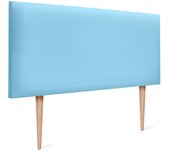 Dhome cabecero de polipiel liso 95x105cm con patas camas 90 - celeste