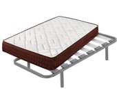 Colchón viscosoft ergos 18 + somier hermes con 4 patas de 25 cm | medidas: 90x190x18 cm