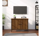 Mueble de tv | mueble de salón | mesa de tv madera contrachapada marrón roble 60x35x45 cm cfw93844