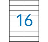 Etiquetas blancas extrafuertes 105.0 x 37.0mm 100 hojas apli