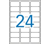 Etiquetas blancas resistentes intemperie 63.5 x 33.9mm 10 hojas apli
