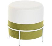 Reposapiés dkd home decor natural metal blanco verde (40 x 40 x 40 cm)
