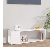 Mueble tv blanco aglomerado 100x24x32 cm