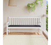 Cojín para banco de jardín gris tela oxford 180x50x3 cm