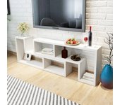 Mueble para tv | mueble de salón | armario tv en forma de l blanco cfw66940