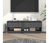 Mueble de tv | mueble de salón | mesa de tv de madera maciza de pino gris 110,5x34x40 cm cfw86658