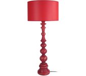 Lámpara de mesa tosel anais tela columna natural d35 x h84 cm