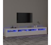 Mueble de tv | mueble de salón | mesa de tv con luces led blanco 240x35x40 cm cfw76020