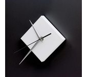 Kalamitica - reloj de pared magnético cuadrado blanco mate, para pizarra magnética de pared, diseño moderno - 10x10x3,5 cm