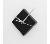 Kalamitica - reloj magnético cuadrado negro mate - para pizarra magnética de pared y superficies de acero ferrítico, diseño moderno - 10x10x3,5 cm