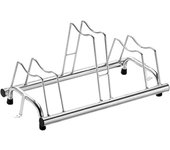 Andrys - soporte para bicicletas de 3 puestos, neumáticos de 6 y 8 cm, altos y bajos, también con freno de disco, galvanizado, plata, 77 x 42 x 41 cm