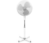 Tienda eurasia® ventilador de pie 45w, 3 velocidades, ø400 x 1300 mm, blanco