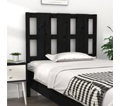 Cabecero negro 105,5x4x100 cm madera maciza de pino