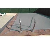 Cobertor de invierno gris lona para piscina (6,30 x 3,30 m.)