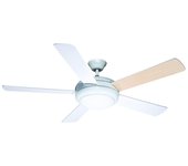 Ventilador de techo con luz nórdico conte con aspas reversibles en blanco madera 2xe27 ø132cm