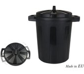 Cubo basura con tapa 35l negro | dem