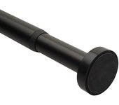 Barra para cortina de ducha negra 120-220 cm