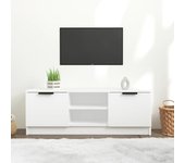 Mueble de tv | mueble de salón | mesa de tv madera contrachapada blanco 102x35x36,5 cm cfw10106