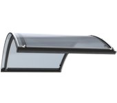 Arctom - marquesina para puerta arcus 70x158 de aluminio antracita y cubierta policarbonato celular antracita.
