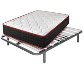 Colchón viscoelástico cool viscofresh + somier apolo | medida: 120x190 cm | con 5 patas de 25 cm