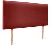 Dhome cabecero de polipiel liso 110x105cm con patas camas 105 - rojo